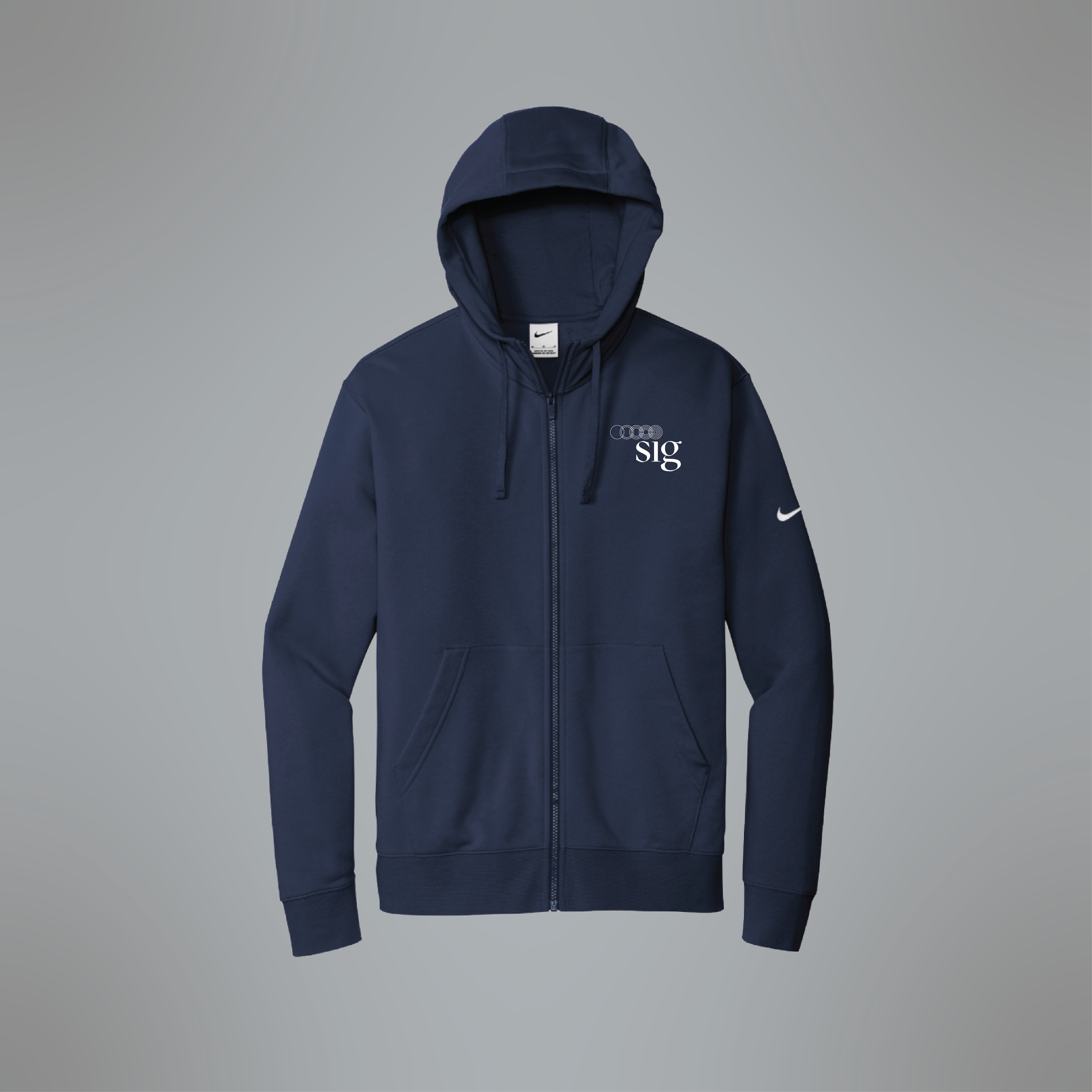 Nike Club Fleece Sleeve Swoosh Full-Zip Hoodie
